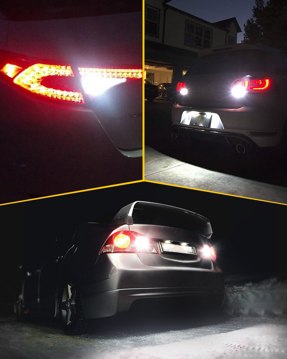 AUXITO 1157 BAY15D LED Bulbs - Super Bright White Backup & Tail Lights for Cars, Trucks, SUVs - Perfect for Night Driving & Enhanced Vehicle Visibility