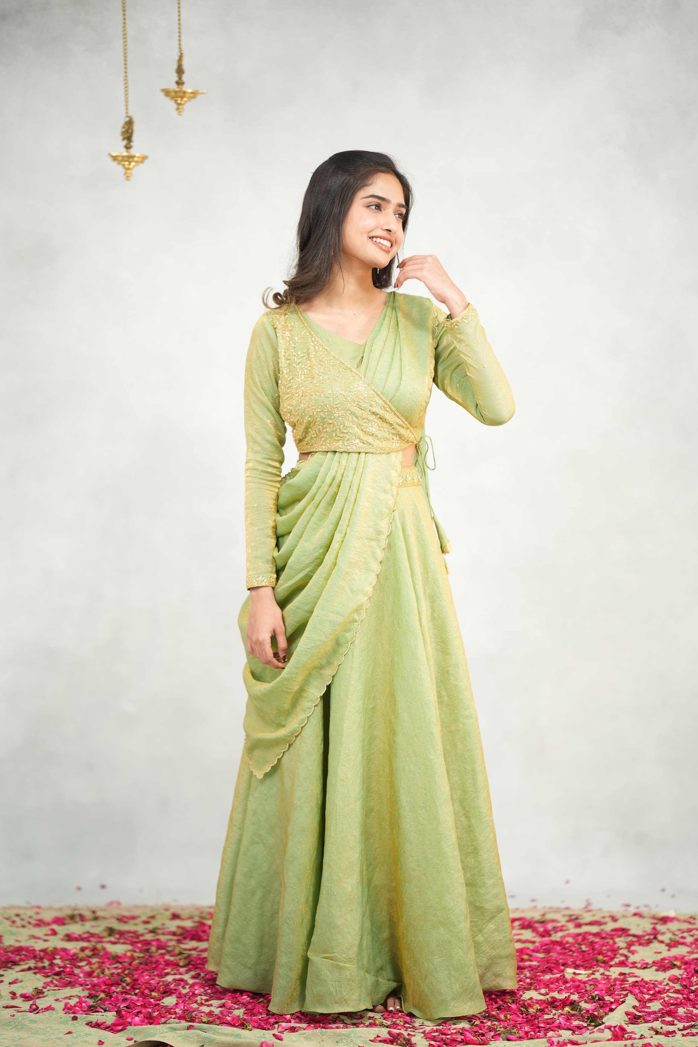 Meena Premium Designer Drape Wear for Women - Elegant & Stylish Outfits for Parties, Weddings & Special Occasions