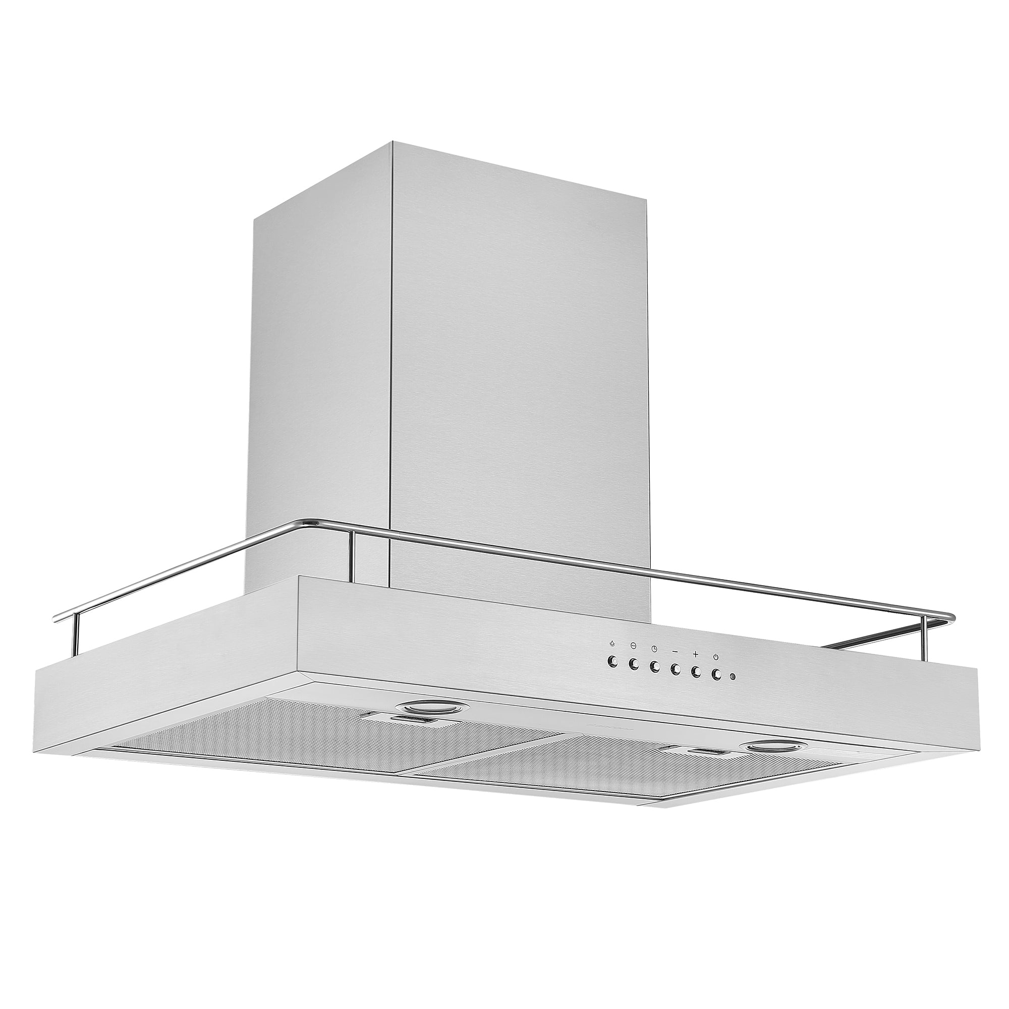 Ancona 30-inch 450 CFM Stainless Steel Convertible Wall Mount Range Hood with Auto Night Light & Built-in Shelf - Perfect for Kitchen Ventilation & Modern Home Decor