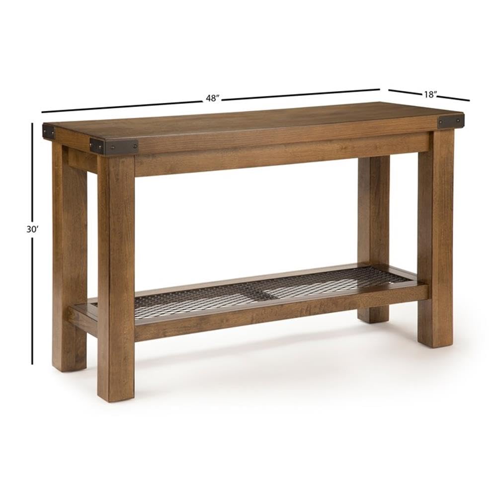 Pemberly Row Transitional Distressed Antique Oak Console Table - Entryway Sofa Table, Hallway Accent Furniture for Living Room & Foyer Decor