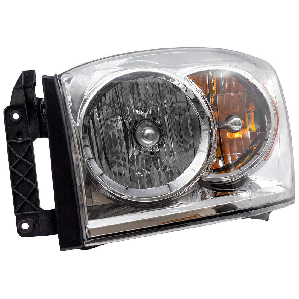 Replacement Headlight Housing Assembly for 2007-2009 Dodge Ram 1500/2500/3500 Pickup Truck - Driver Side Headlamp Compatible with Dodge Ram 07-09 Models - Perfect for Night Driving & Off-Road Adventures