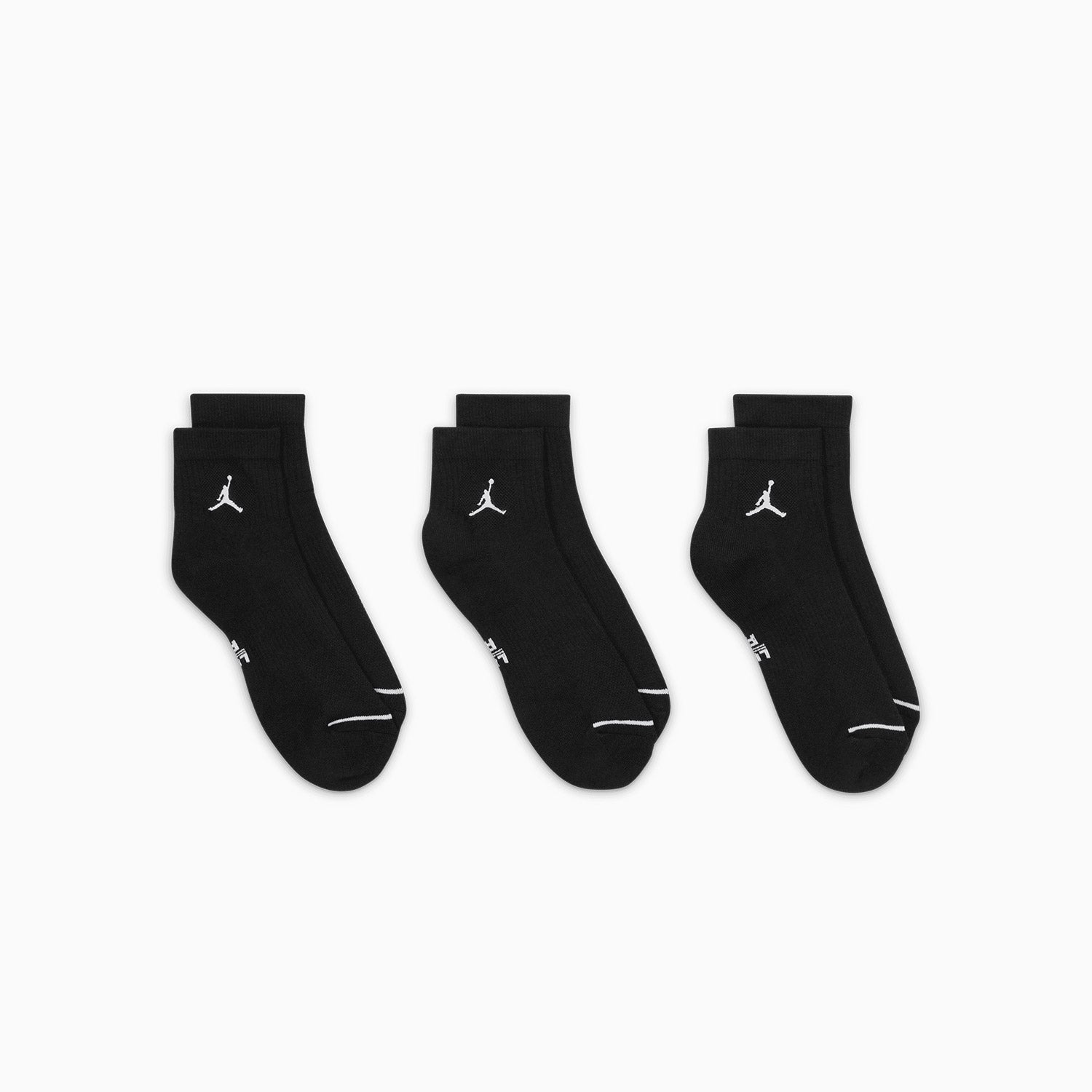 **Jordan Everyday Ankle Socks (3 Pairs) - Breathable & Cushioned for Sports, Workouts & Daily Wear**