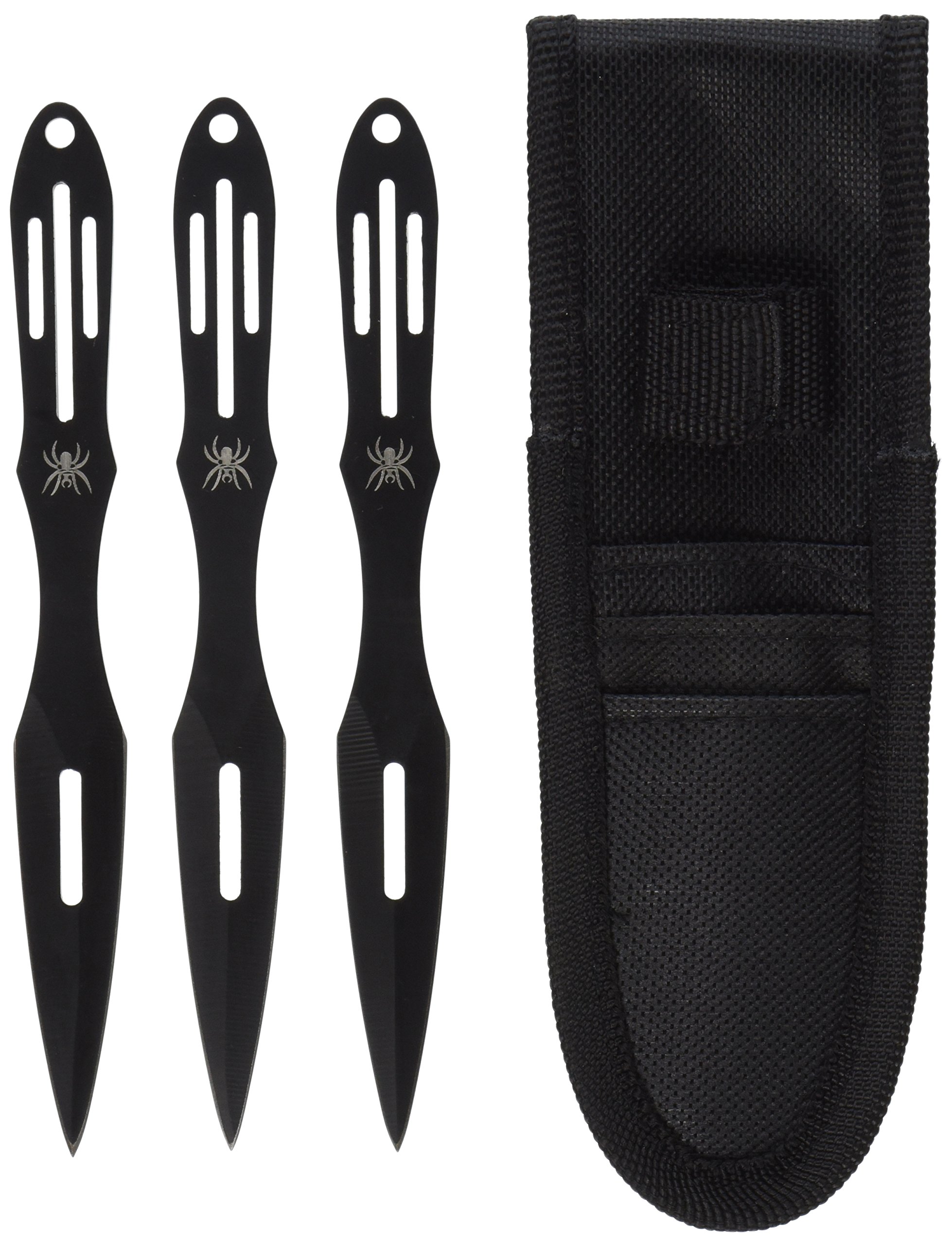 Ace Martial Arts Supply Bulls Eye Triple Knife Set - 3-Piece Throwing Knives for Target Practice, Training & Outdoor Survival - Perfect for Knife Throwing Competitions, Martial Arts Training & Camping Gear