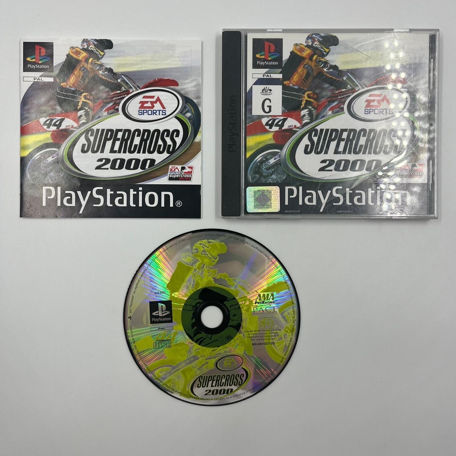 EA Supercross 2000 PS1 Game - Original Playstation 1 Racing Game with Manual (PAL Version) - Perfect for Retro Gaming Collectors and Classic Motocross Fans