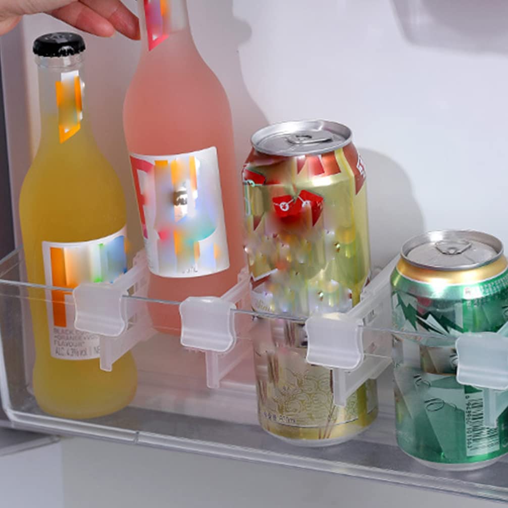 Angoily 12-Piece Retractable Fridge Organizer Set - Refrigerator Door Shelf Bin Clips, Food Storage Separators & Drawer Dividers - Perfect for Organizing Fruits, Vegetables, Snacks & Condiments in Your Kitchen
