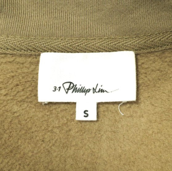 3.1 Phillip Lim Women's Don't Sweat It Zip-Up Cotton Sweatshirt | Casual Pullover Hoodie for Everyday Wear, Gym & Lounge