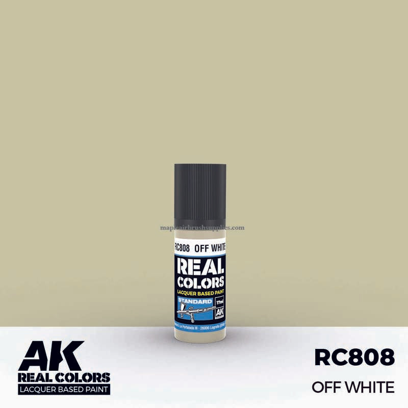 AK Interactive Real Colors Off White - Premium Acrylic Paint for Scale Models & Miniatures - Perfect for Realistic Weathering & Detailing