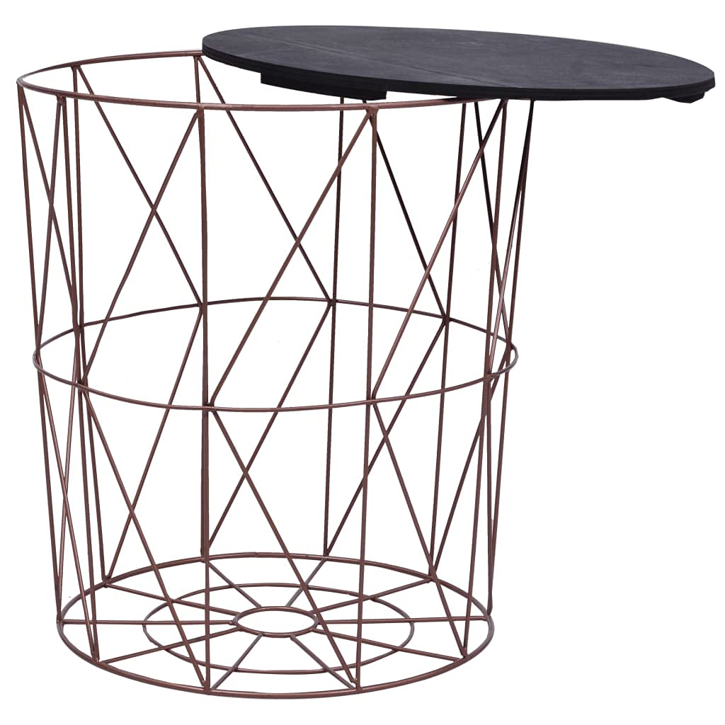 Modern Coffee Table Set of 3 - Round Copper Accent Tables for Living Room, Bedroom & Office - Center Table or Side Table for Sofa - Fast Shipping - Perfect for Small Spaces, Home Decor & Coffee Table Books Display