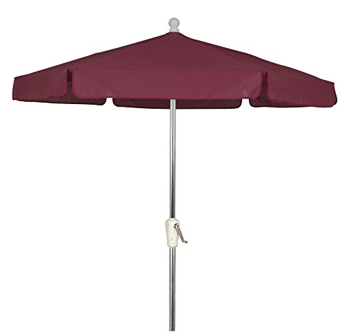 Burgundy with Bright Aluminum Pole