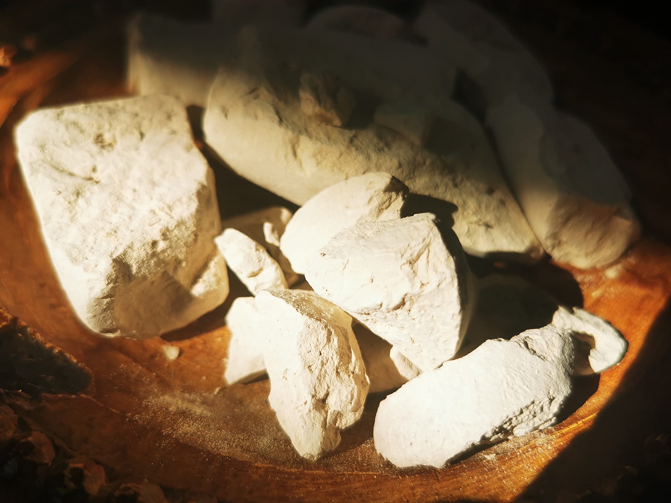 PURE Efun Nzu African White Chalk Fragments - Natural Clay for Rituals, Detox & Skin Care | Traditional Spiritual & Wellness Uses