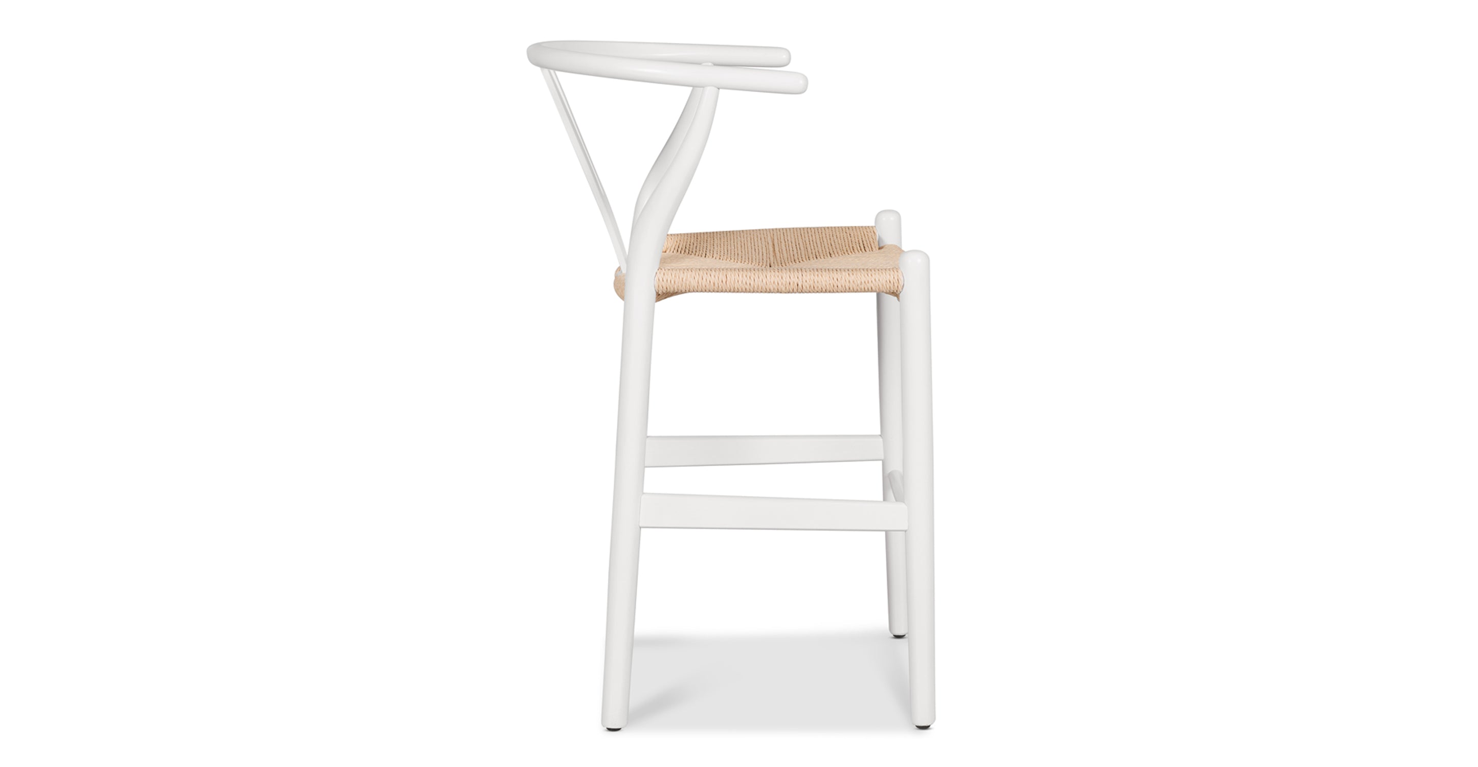 Modern Weave Counter Stool - Stylish Bar Stool for Kitchen Island, Breakfast Nook & Home Decor - Comfortable Rattan Seat with Sturdy Metal Frame - Perfect for Dining, Entertaining & Small Spaces