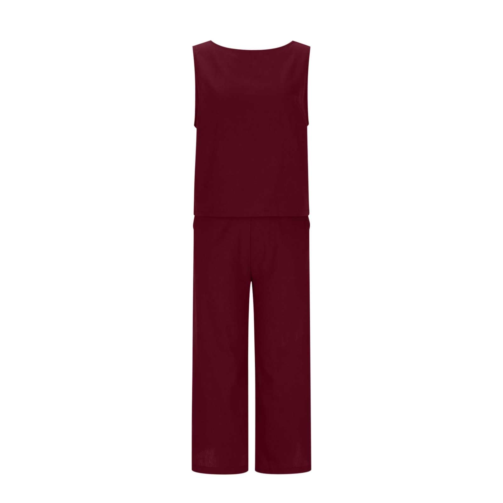 **Women's 2-Piece Linen Lounge Set – Extra Long Pants & Top for Tall & Plus Size – Maternity & Casual Wear – Perfect for Relaxing at Home or Travel**