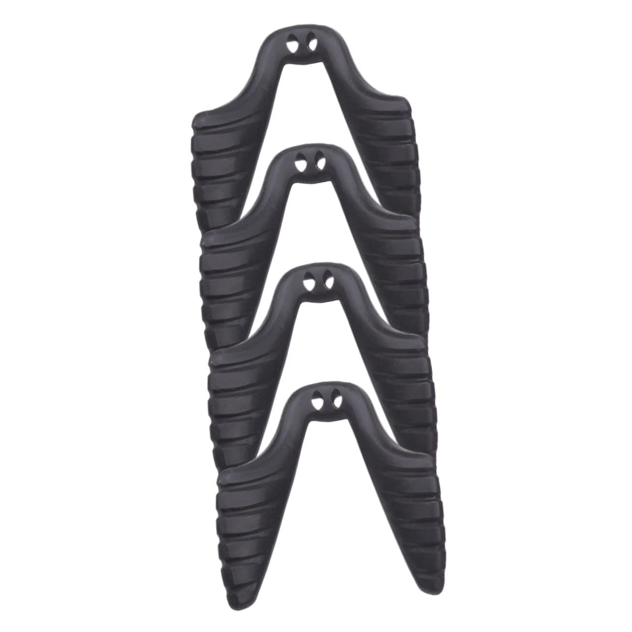 VILLCASE 16 Pairs Silicone Nose Pads for Glasses - Soft Comfortable Anti-Slip Eyewear Nose Support Pads (Black, Bypass Connected) - Perfect for Reading, Computer Use & Daily Wear