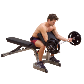 Body Solid Preacher Curl Bench Attachment - Adjustable Arm Curl Pad for Bicep Workouts | Home Gym Equipment for Strength Training & Muscle Building | Perfect for Home Workouts & Commercial Gyms