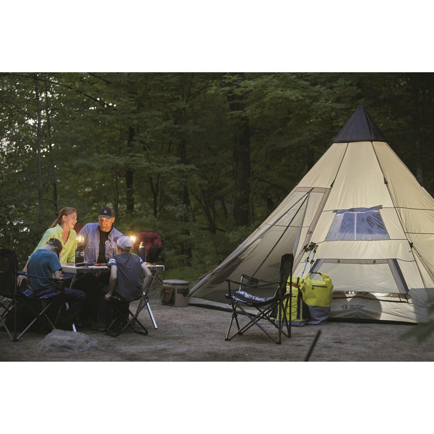 Guide Gear 8-Person Waterproof Camping Teepee Tent for Adults & Family – 18' x 18' – Perfect for Outdoor Adventures, Backpacking & Group Camping Trips