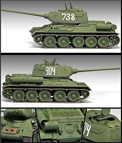 1/35 Academy T-34/85 'No.112 Factory Production' Russian/North Korean Tank Model Kit #13290 for Military Enthusiasts and Historical Dioramas