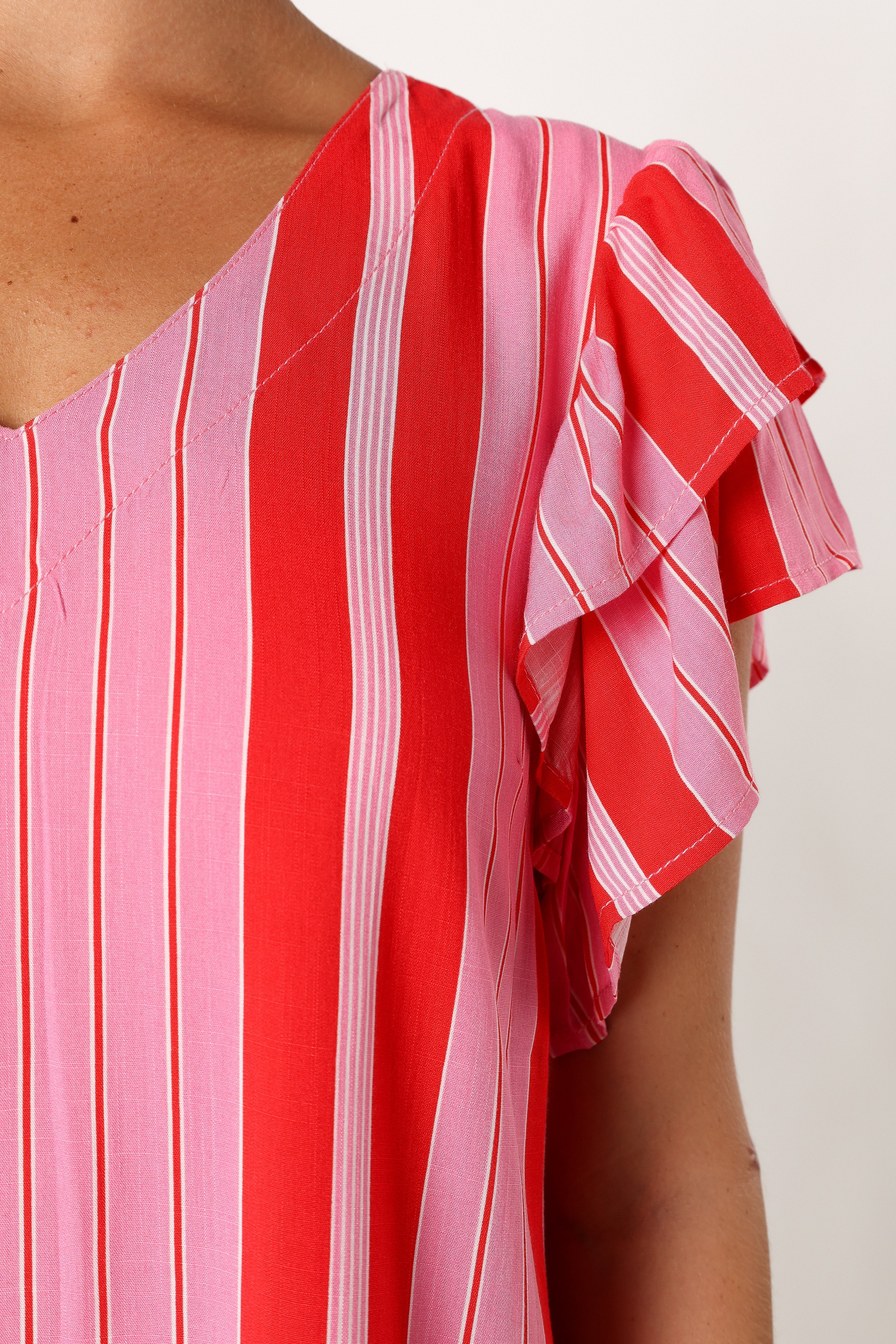 Amara Mini Dress - Pink Striped Summer Dress for Women | Casual & Party Wear | Perfect for Beach, Vacation & Date Nights