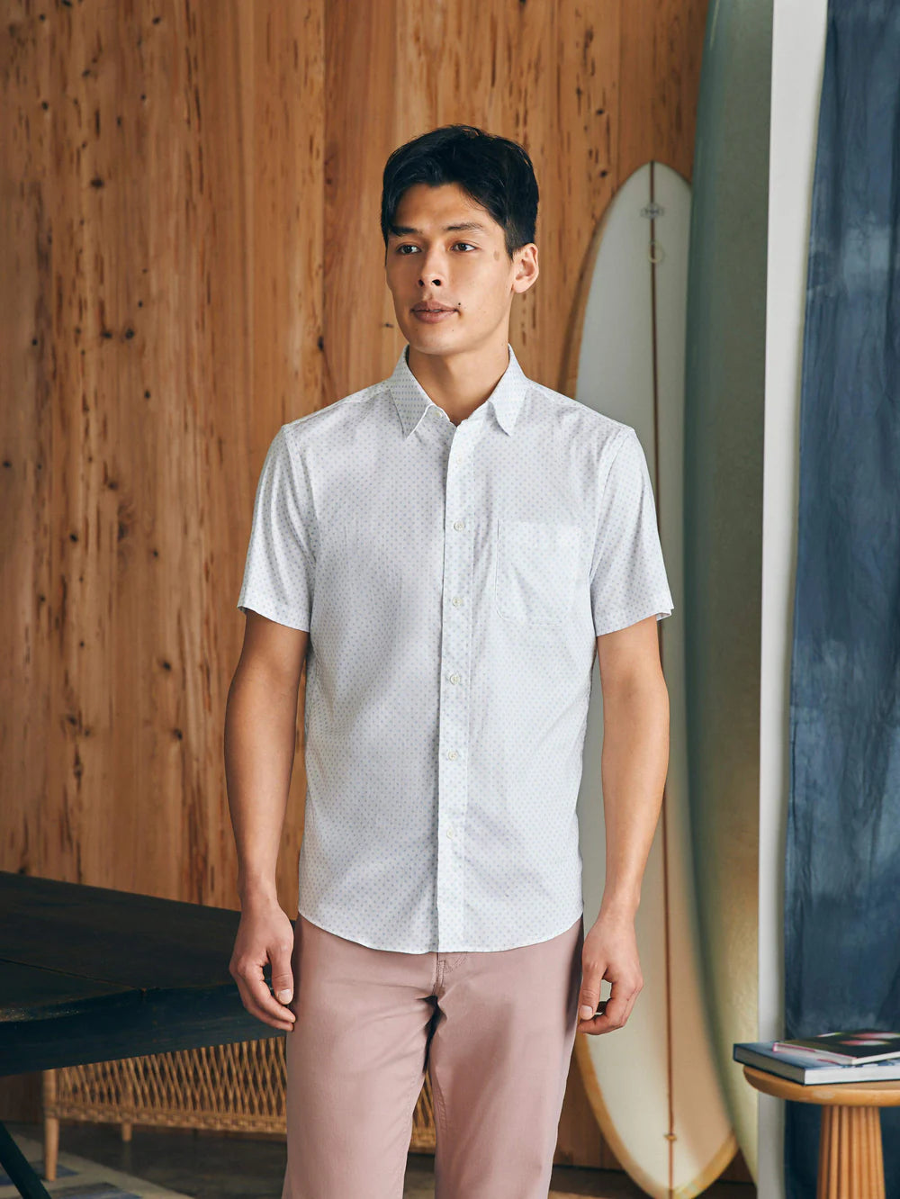 FAHERTY Short Sleeve Movement Shirt for Men - Lightweight, Breathable & Comfortable - Perfect for Travel, Hiking & Outdoor Adventures