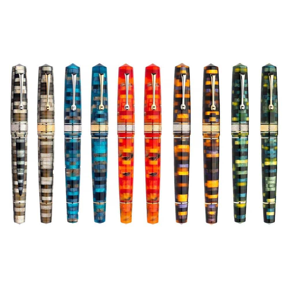 Leonardo Fountain Pen Mosaico - Premium Stainless Steel Pen for Writing, Calligraphy & Collecting - Perfect for Gifts, Office Use & Special Occasions