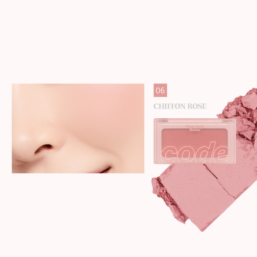 Code Glokolor Mood Touch Blusher 3.5g - Long-Lasting Cream Blush for Natural Flush, Buildable & Blendable - Perfect for Everyday Wear & Special Occasions