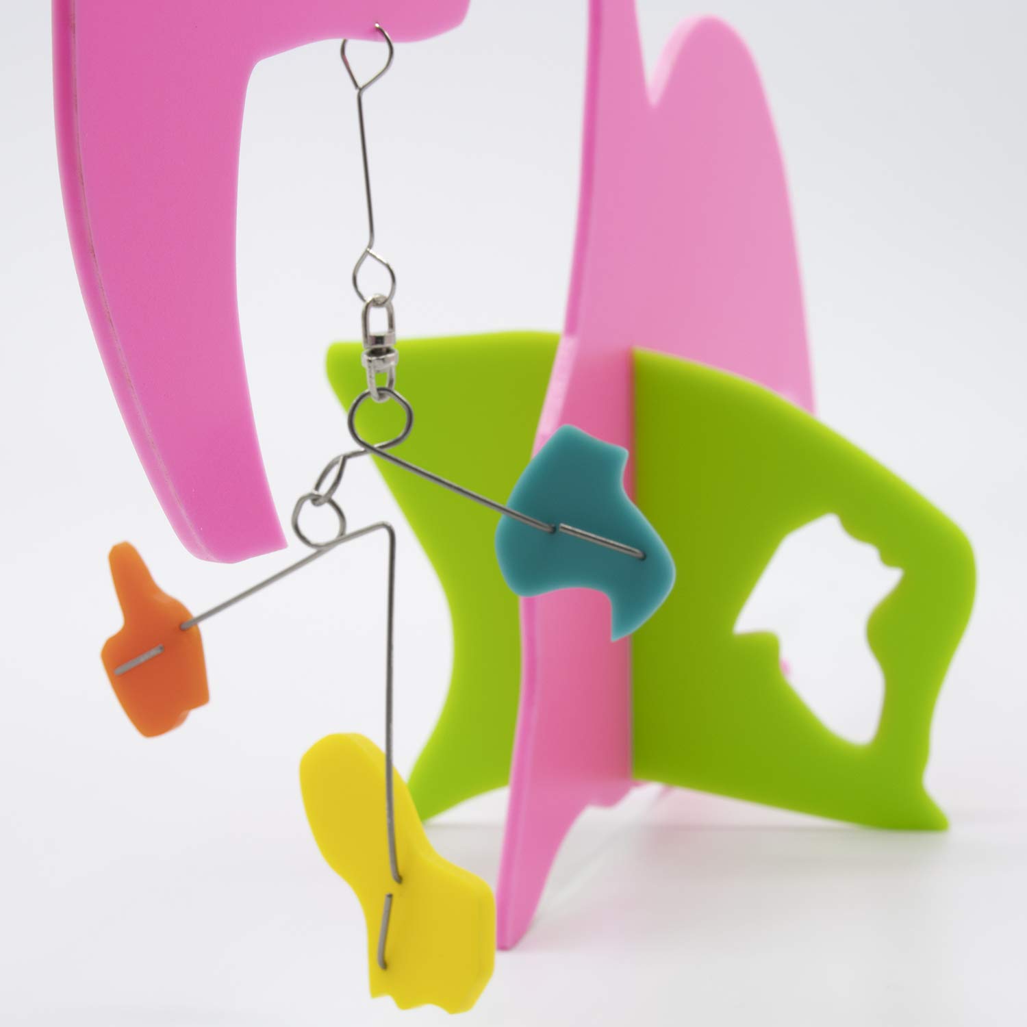 Abstract Modern Art Flamingo Bird Sculpture - Cute Animal Home Decor - Midcentury Modern Stabiles - Unique Gift for Art Lovers - Perfect for Living Room, Office, or Garden Decoration