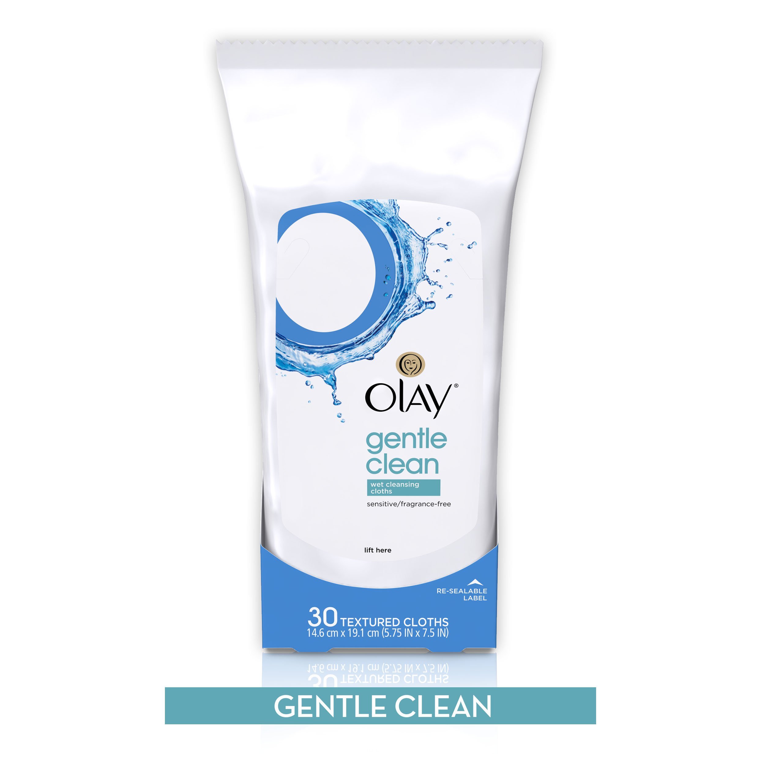 OLAY Wet Cleansing Cloths for Sensitive Skin - Fragrance-Free, Gentle Facial Cleansing Wipes (30 Count, Pack of 12) | Perfect for Travel, Gym & Daily Skincare Routine