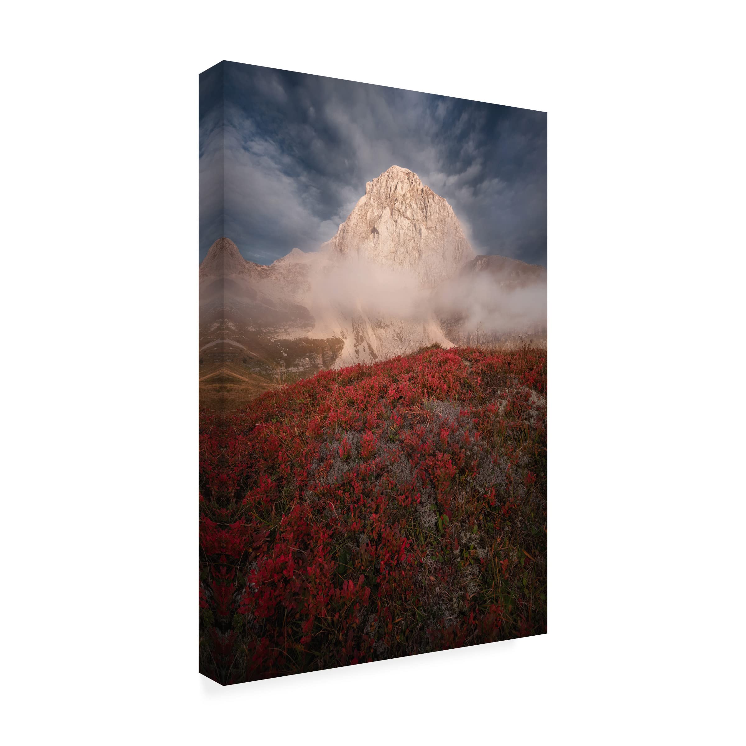 Trademark Fine Art 'Autumn In The Mountains' Canvas Wall Art Print by Ales Krivec - Nature Landscape Painting for Living Room, Bedroom & Office Decor
