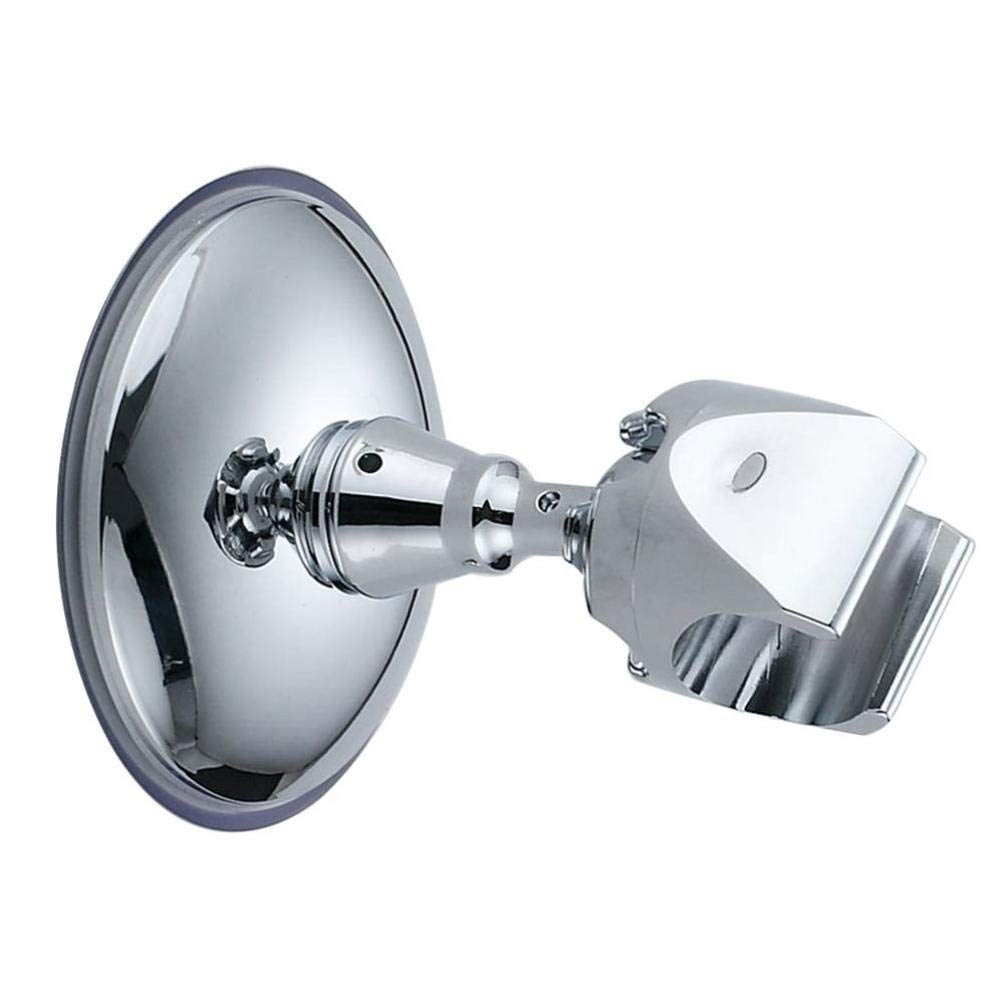 TOPBATHY Adjustable Shower Arm Mount with Vacuum Suction Cup - Reusable Shower Head Holder Bracket for Bathroom, Home & Hotel Use (Silver) | Perfect for Handheld Showerheads & Space-Saving Bathroom Organization