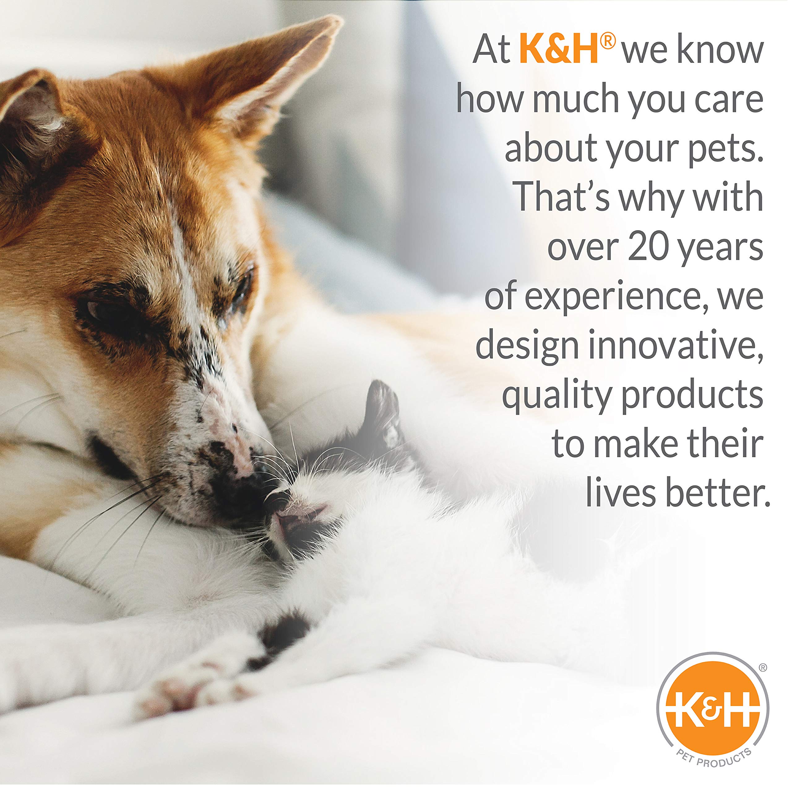 K&H Pet Products Lectro-Kennel Outdoor Heated Pad Deluxe Cover - Gray Fleece Lining, 22.5