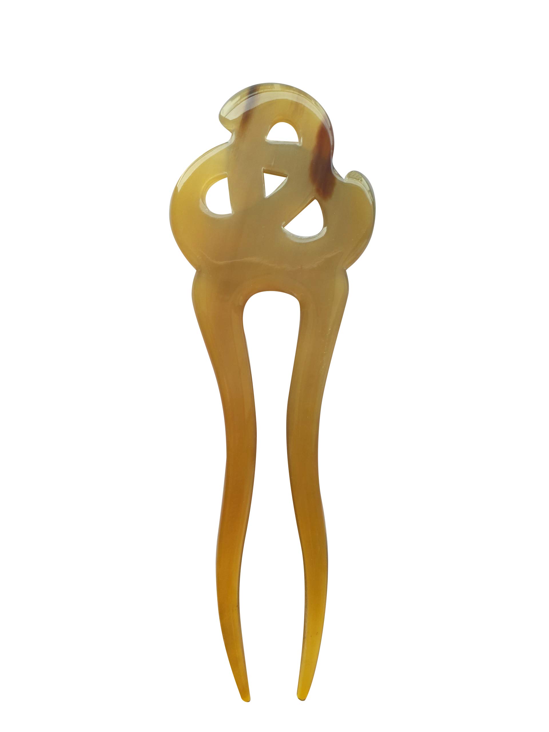 Marycrafts Celtic Knot Buffalo Horn Hair Fork - Handcrafted Hair Stick for Women, Natural Hair Accessories for Bun, Updo & Braids - Perfect for Weddings, Parties & Everyday Styling