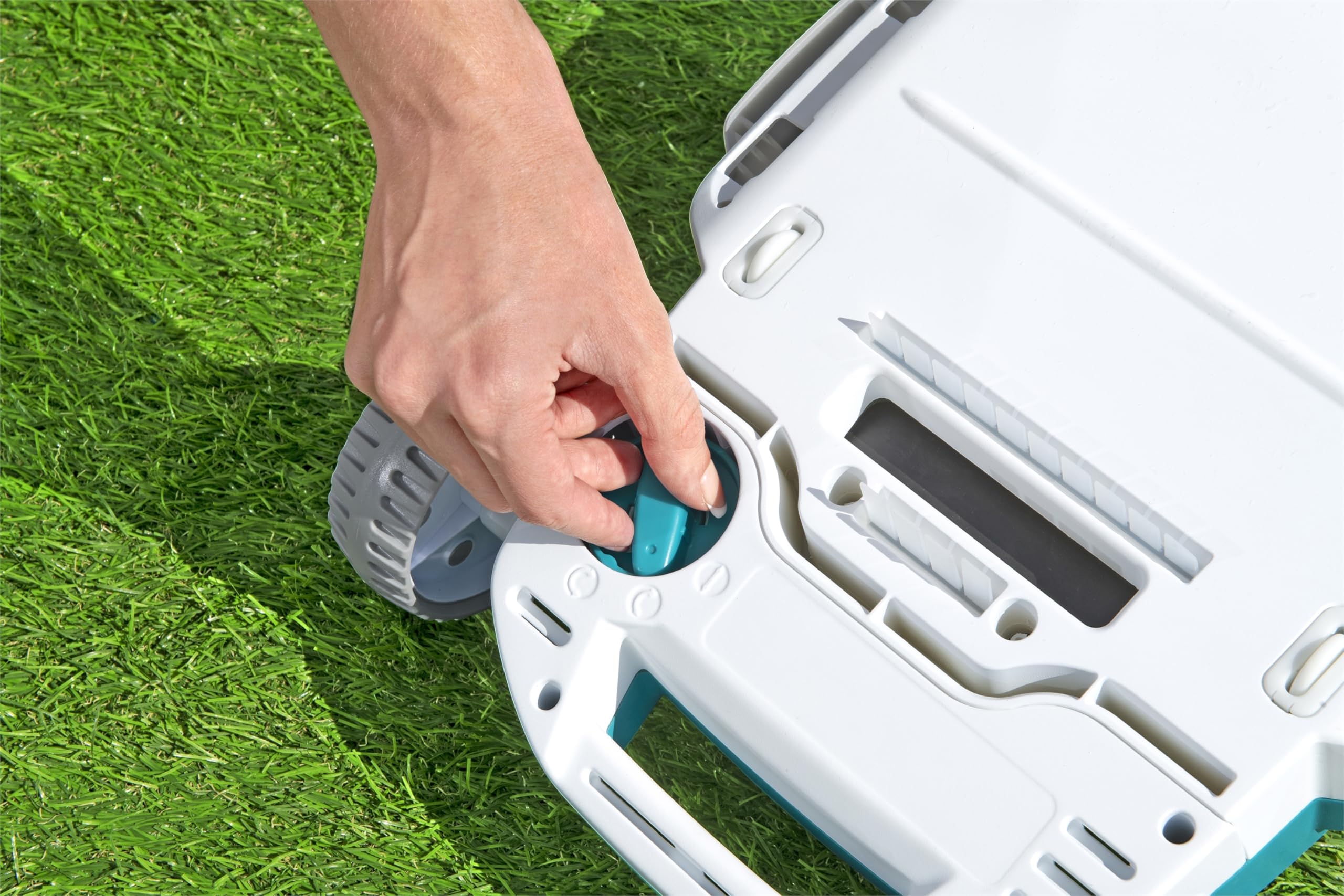 Bestway AquaTronix G200 Cordless Robotic Pool Cleaner - Automatic Vacuum for Flat Bottom Inground & Above Ground Swimming Pools, Cleans Debris Up to 538 SqFt - Perfect for Weekly Pool Maintenance & Seasonal Opening Prep