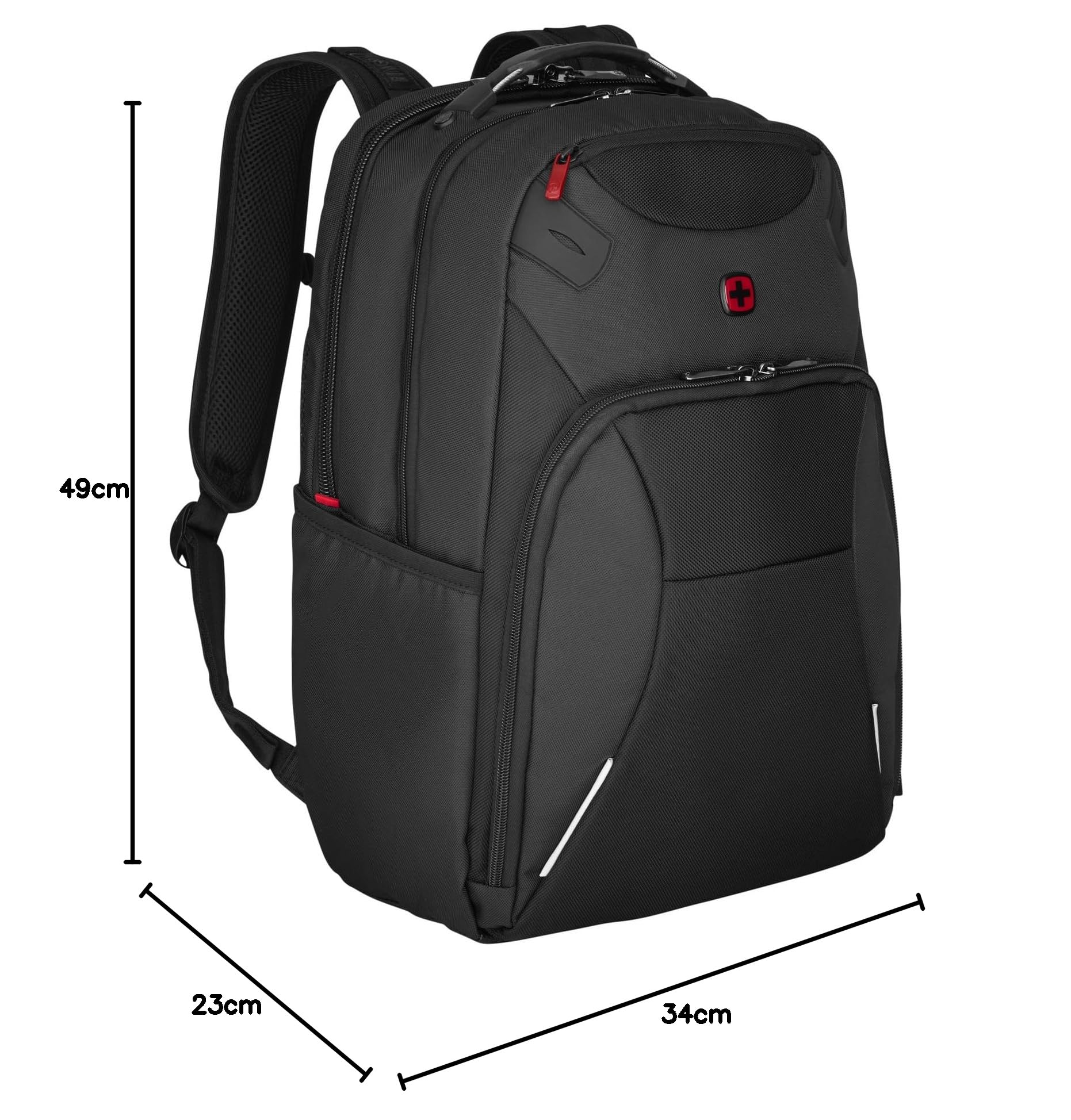 Wenger 17 Inch Cosmic Laptop Backpack for Business & Travel - Durable & Stylish Black Computer Bag for Work, School & Commuting