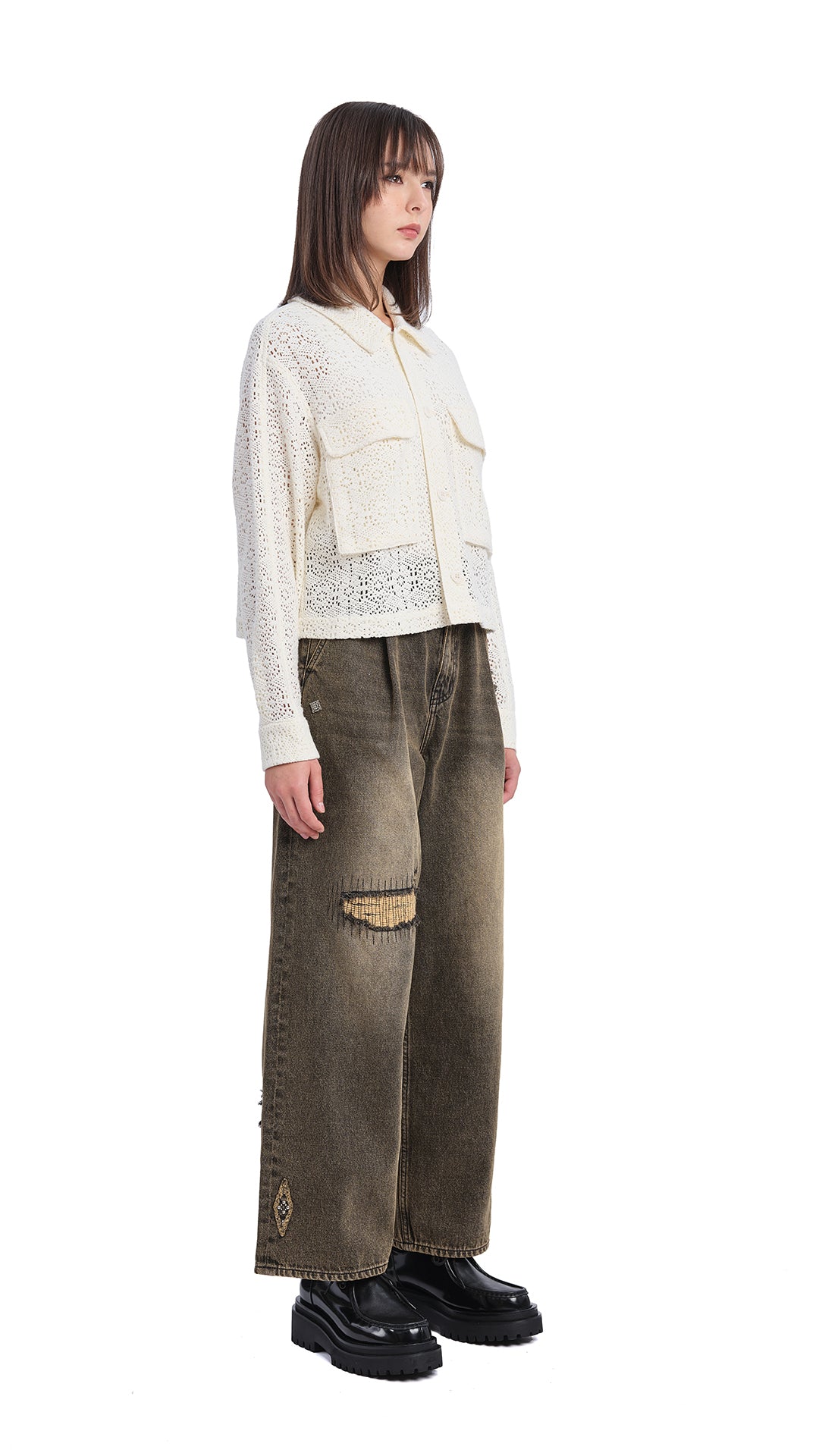 Stylish Women's Studded Balloon Jeans | High Waist Denim Pants for Casual & Party Wear | Trendy Street Fashion Outfit