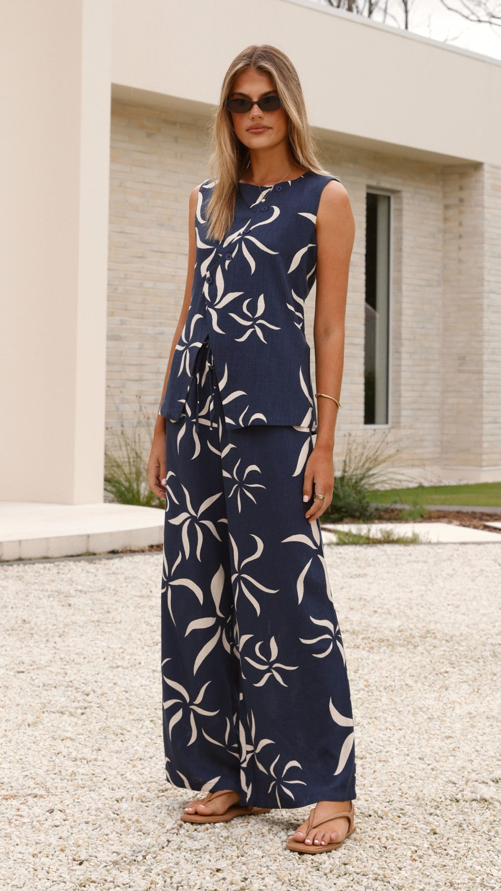 Mara Vest with Ayana Print - Stylish Women's Floral Printed Vest for Casual Wear, Layering & Boho Outfits