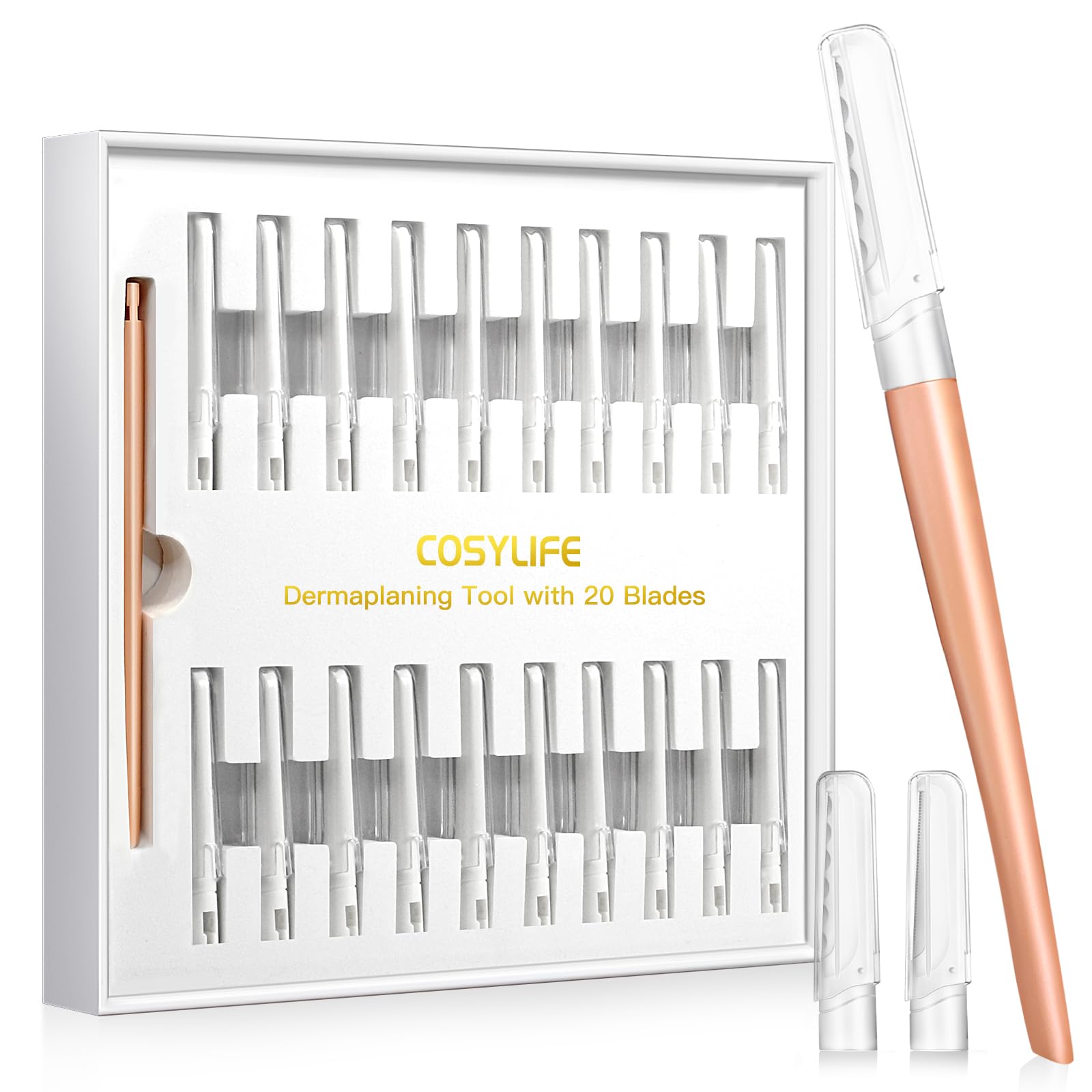 Premium Dermaplaning Tool for Face Exfoliation - Eyebrow Razor & Peach Fuzz Remover for Women - Painless Facial Hair Removal for Smooth Skin - Perfect for At-Home Spa Days & Pre-Makeup Prep