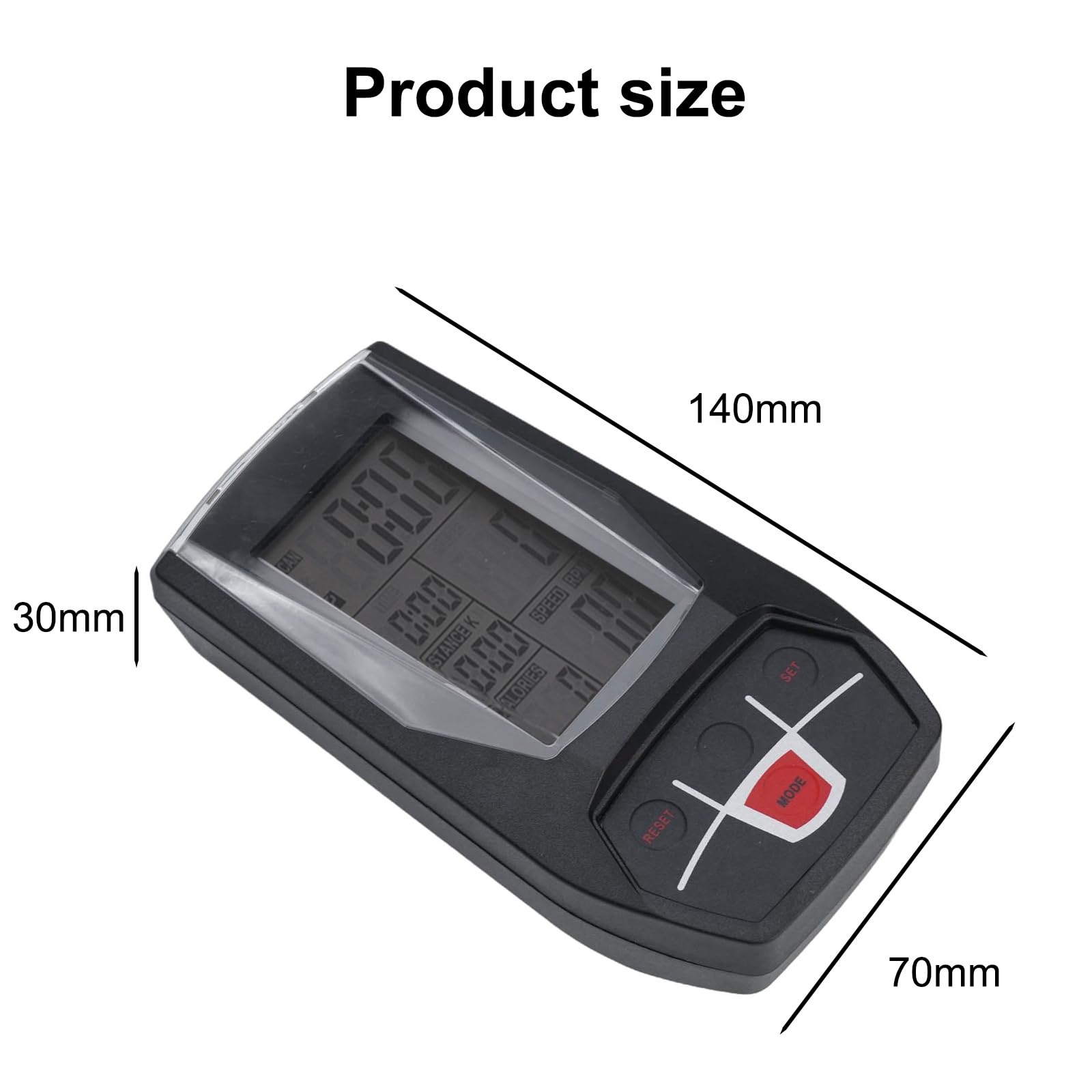Oceanlend Bike Speedometer with Tachometer - Cycling & Gym Accessory for Indoor Bikes