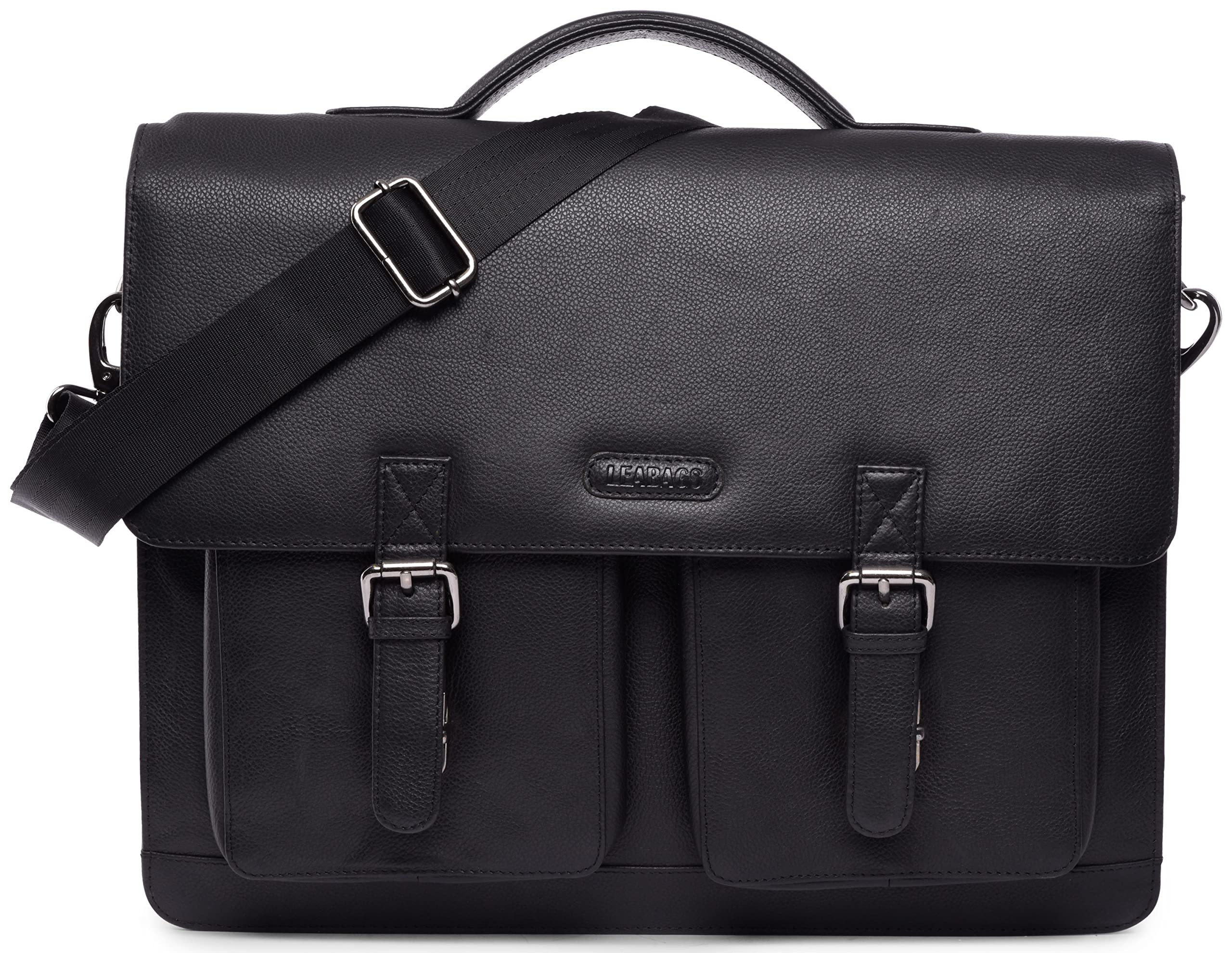 **LEABAGS Miami Genuine Buffalo Leather Shoulder Bag - 15