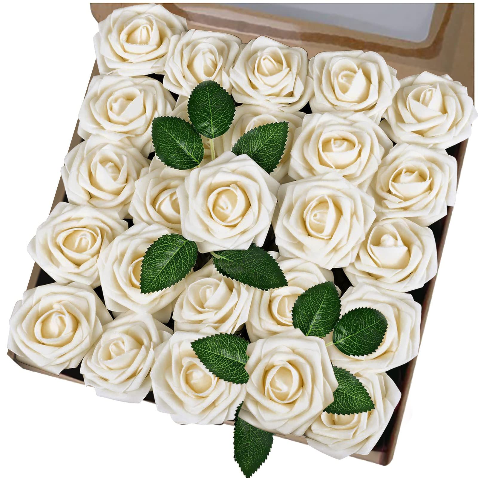 25Pcs Artificial Geranium Flowers - Realistic Fake Roses for DIY Home Decor, Wedding Bouquets, Valentine's Day Gifts & Festival Decorations - Lifelike Foam Simulation Shrubs for Table Centerpieces, Party Arrangements and Indoor/Outdoor Decor