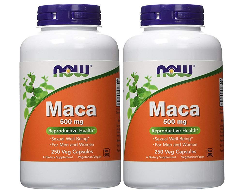 NOW Foods Maca 500mg, 500 Capsules - Organic Peruvian Maca Root Supplement for Energy, Stamina & Hormonal Balance - Perfect for Workout Recovery & Stress Relief