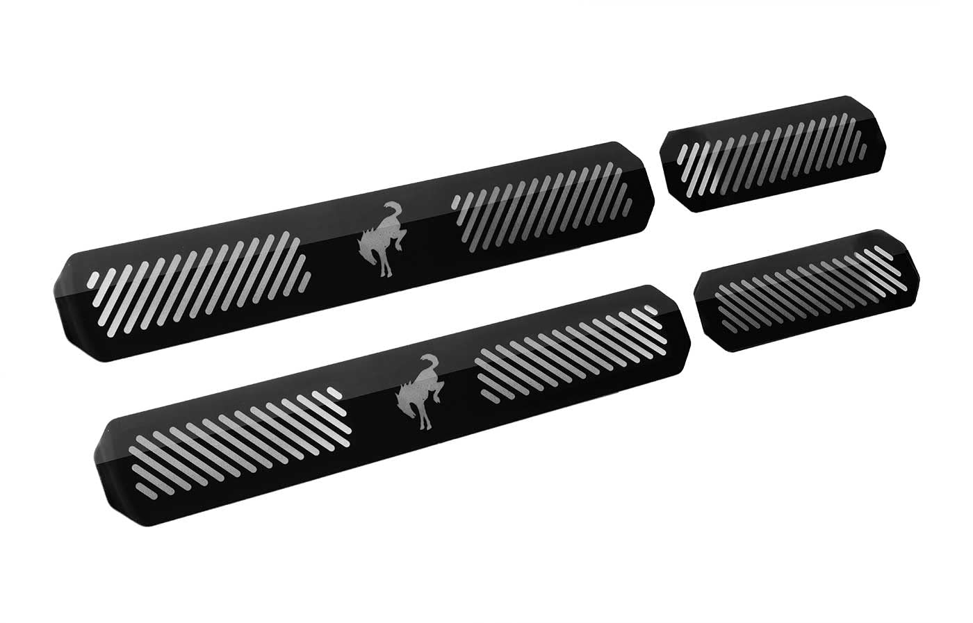 OEM VM2DZ-99132A08-D Black Platinum Door Sill Step Plates for 2021-2022 Ford Bronco 4 Door - Durable Protection & Stylish Upgrade for Off-Road Adventures