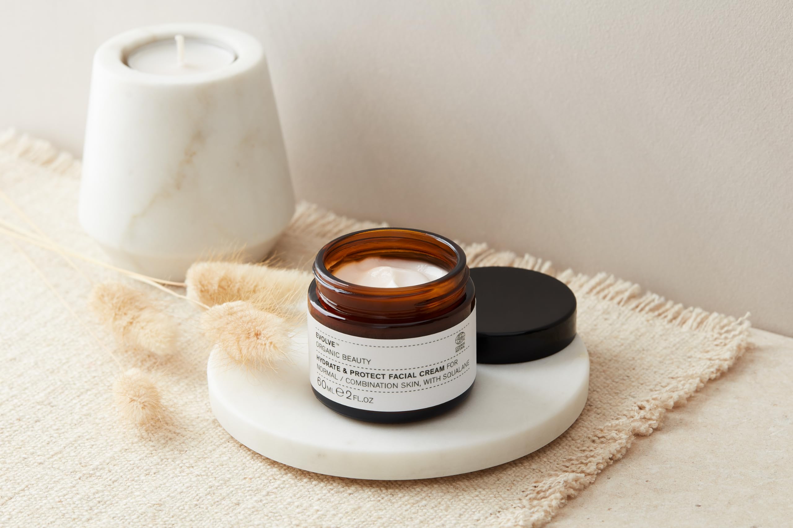 Evolve Organic Beauty - Natural Hydrate + Protect Vegan Facial Cream for Dry Skin | Small-Batch Clean Skincare (2 oz | 60 ml) | Day & Night Moisturizer for Sensitive Skin | Packaging May Vary