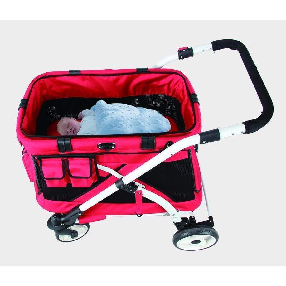 Wonderfold Wagon MJ01 Compact Single Stroller Wagon - Lightweight 1-Seater Baby Stroller & Utility Cart for Toddlers - Perfect for Park Outings, Beach Trips, and Shopping