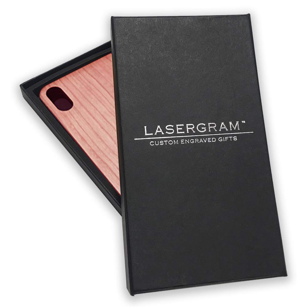 Premium iPhone X & iPhone XS Case with Personalized Engraving - Handcrafted Cherry Wood Protective Cover | Perfect for Everyday Use, Gifts & Travel Protection