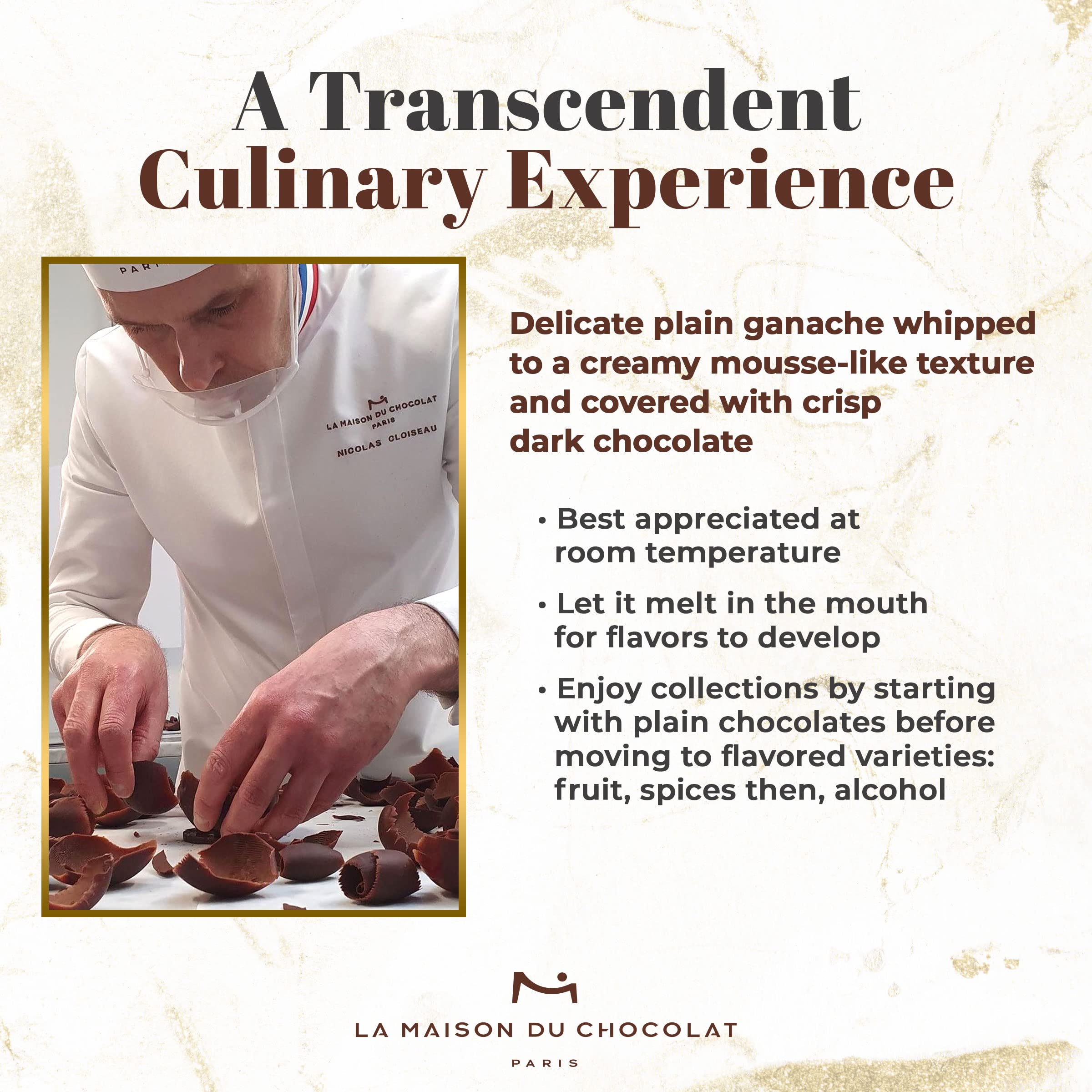 La Maison Du Chocolat Premium Gourmet Truffles Gift Box - 35pcs French Dark Chocolate with Blackcurrant & Caramel Flavors | Luxury Chocolate Gifts for Holidays, Birthdays & Corporate Events
