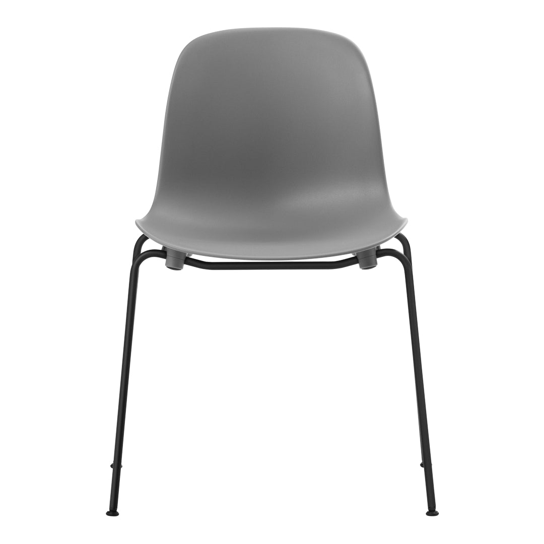 Stackable Side Chair with Metal Legs - Fully Upholstered Dining Chair for Kitchen, Restaurant, or Office Use