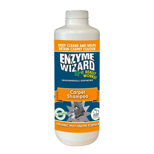 Enzyme Wizard Carpet Shampoo 1L - Deep Cleaning Formula for Pet Stains & Odors - Perfect for Home, Office & Car Interior Cleaning