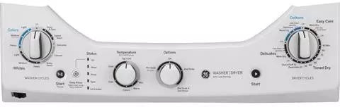 GE GUD24ESSMWW 24-Inch Unitized Spacemaker Stacked Electric Washer and Dryer Combo in White - Perfect for Small Apartments, Laundry Rooms & Space-Saving Homes
