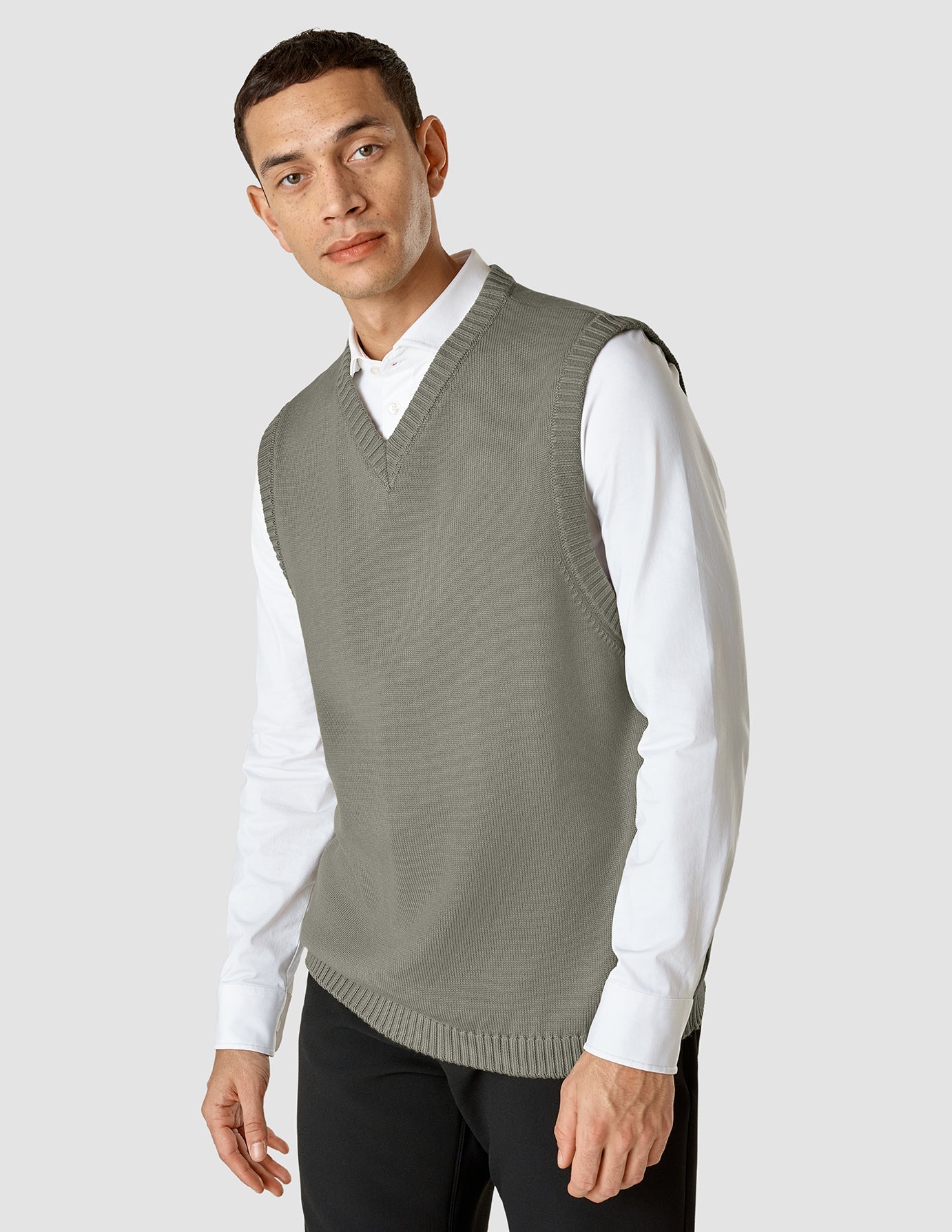 Stone Green Heavy Knit Vest for Men & Women - Cozy Winter Layering & Outdoor Activities