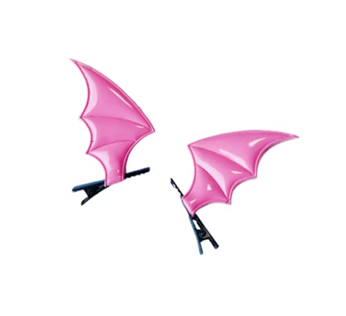 pink bat wings hair clip
