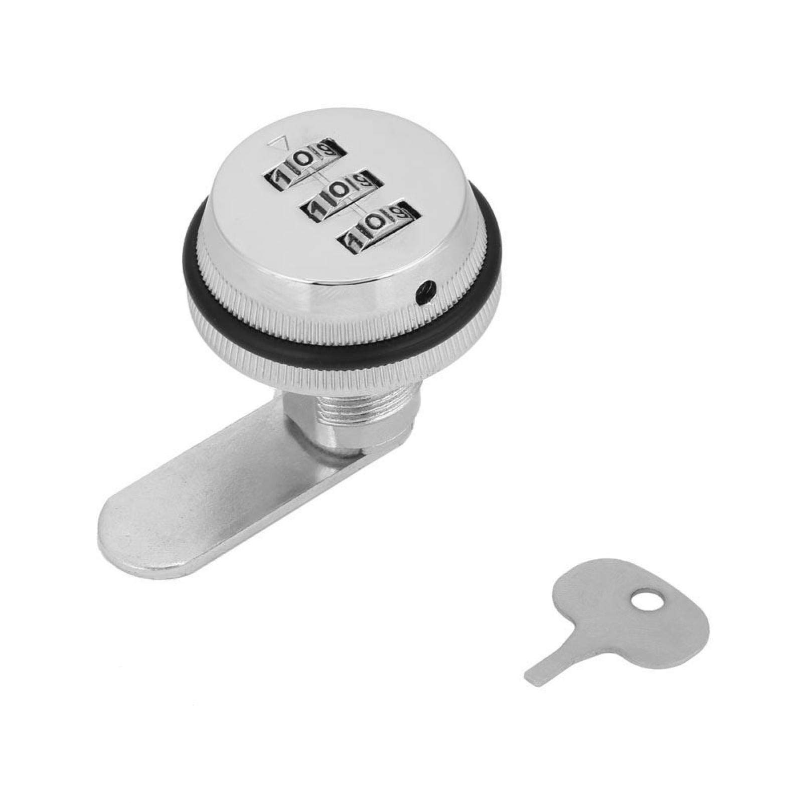 3-Digit Combination Code Lock - Secure Cabinet & Drawer Camlock Locker (Silver) | Ideal for Office, Home Storage & School Lockers